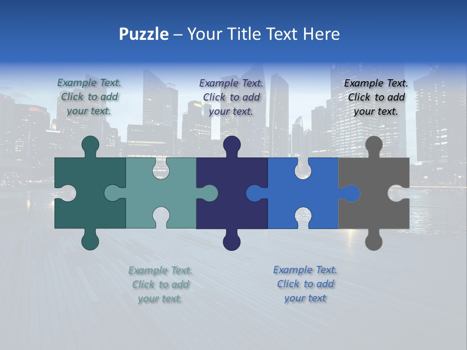 Singapore City In Sunset Time PowerPoint Template