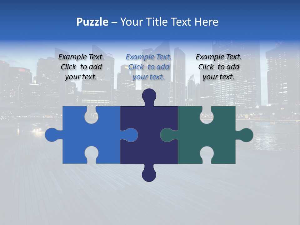 Singapore City In Sunset Time PowerPoint Template