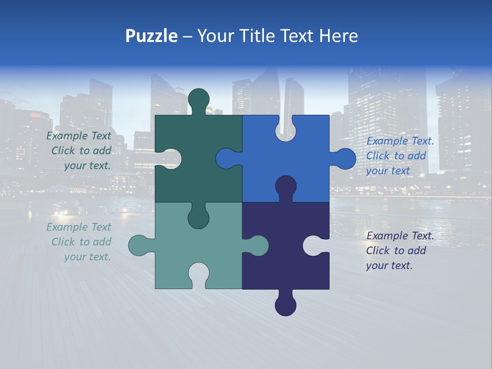 Singapore City In Sunset Time PowerPoint Template