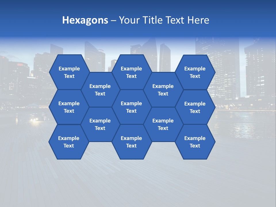 Singapore City In Sunset Time PowerPoint Template