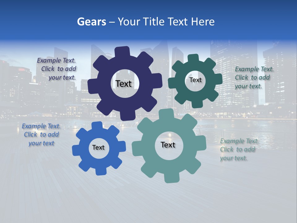 Singapore City In Sunset Time PowerPoint Template
