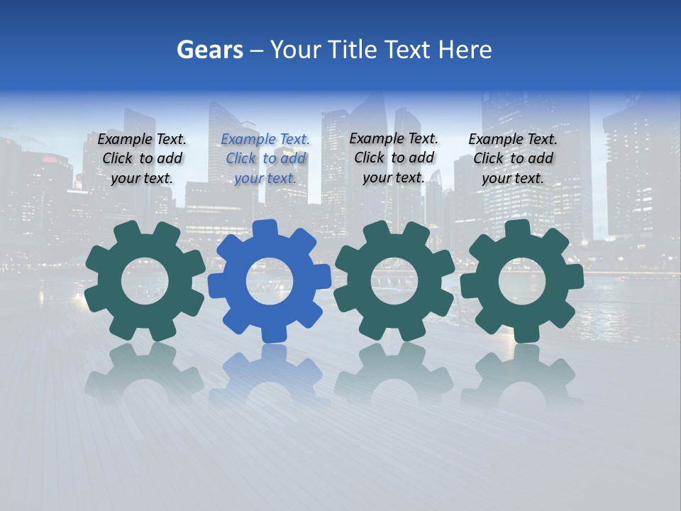 Singapore City In Sunset Time PowerPoint Template