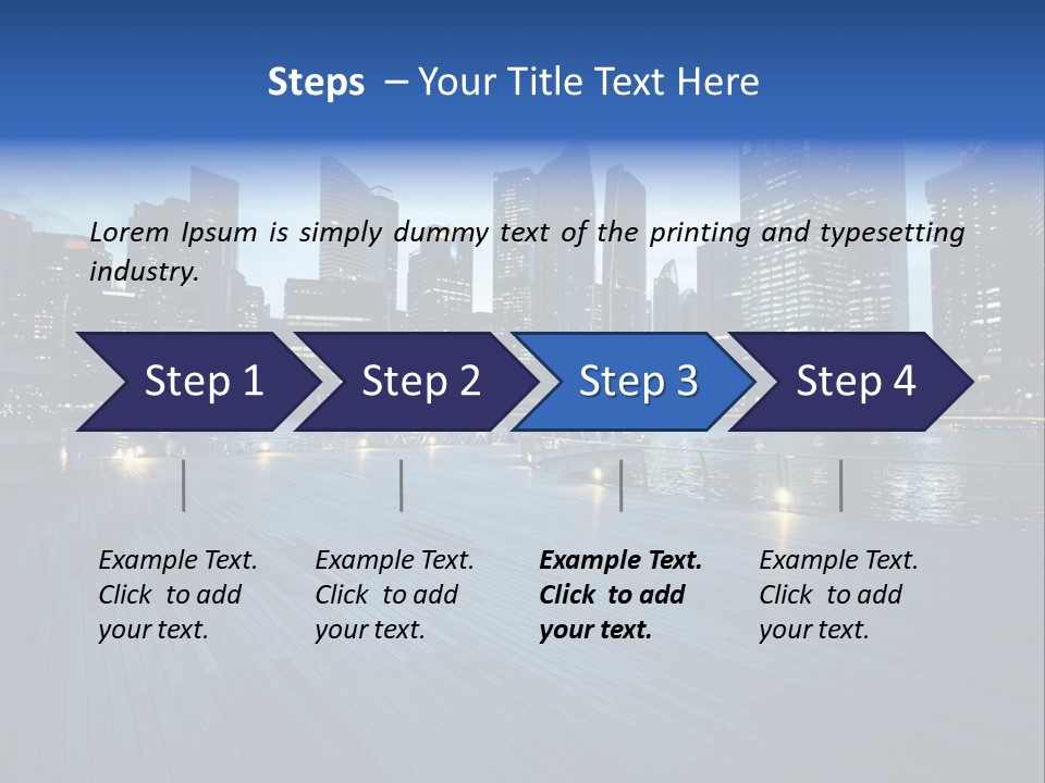 Singapore City In Sunset Time PowerPoint Template