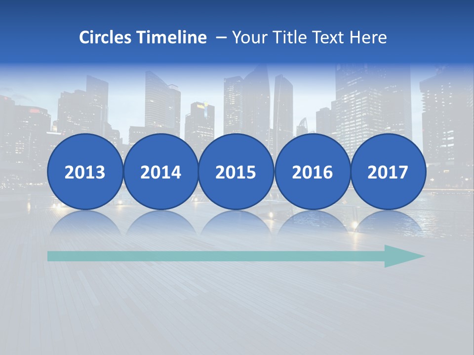 Singapore City In Sunset Time PowerPoint Template