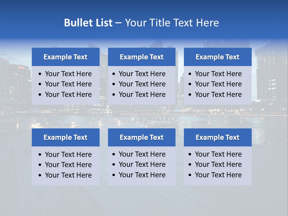 Singapore City In Sunset Time PowerPoint Template