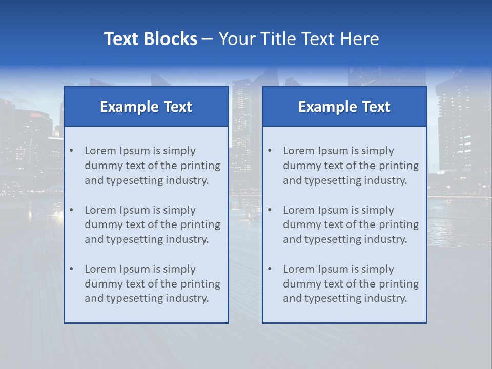 Singapore City In Sunset Time PowerPoint Template