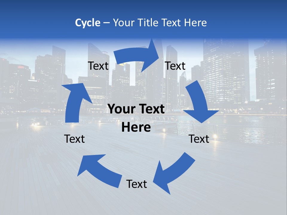Singapore City In Sunset Time PowerPoint Template