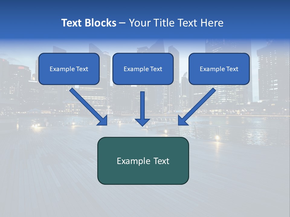 Singapore City In Sunset Time PowerPoint Template
