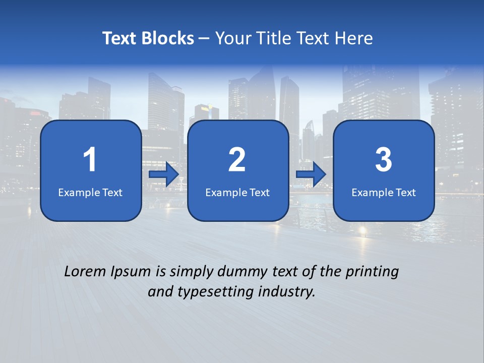 Singapore City In Sunset Time PowerPoint Template