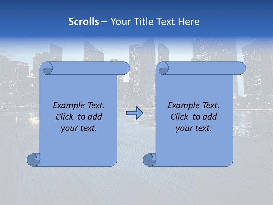 Singapore City In Sunset Time PowerPoint Template