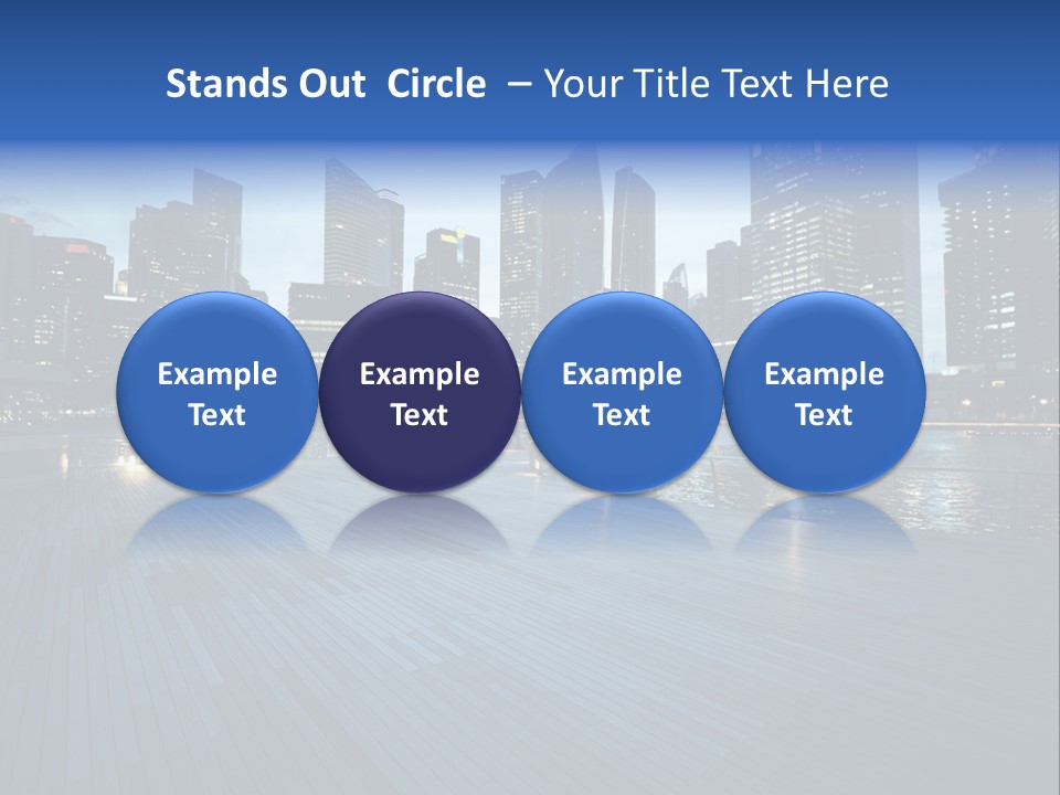 Singapore City In Sunset Time PowerPoint Template