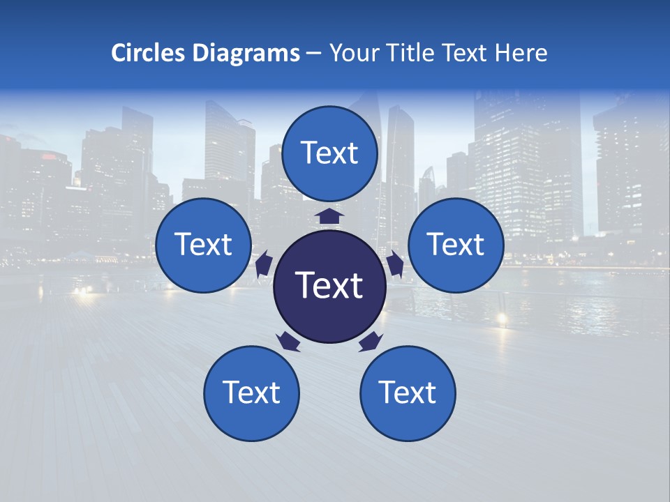 Singapore City In Sunset Time PowerPoint Template