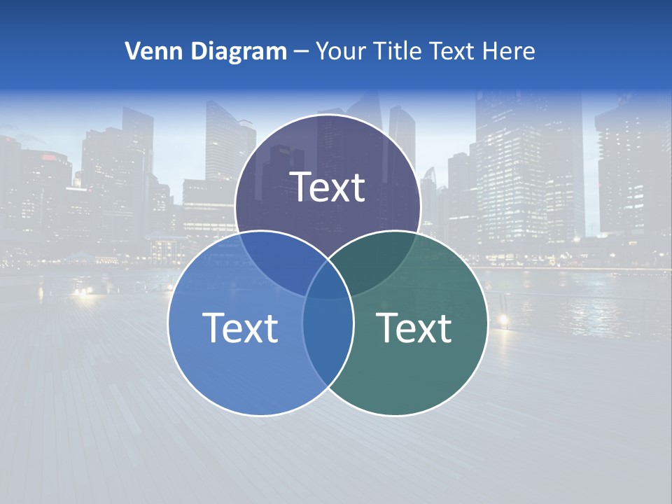 Singapore City In Sunset Time PowerPoint Template