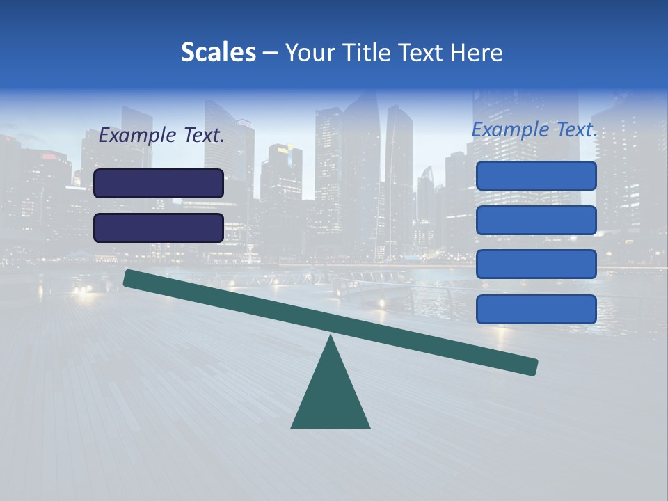 Singapore City In Sunset Time PowerPoint Template