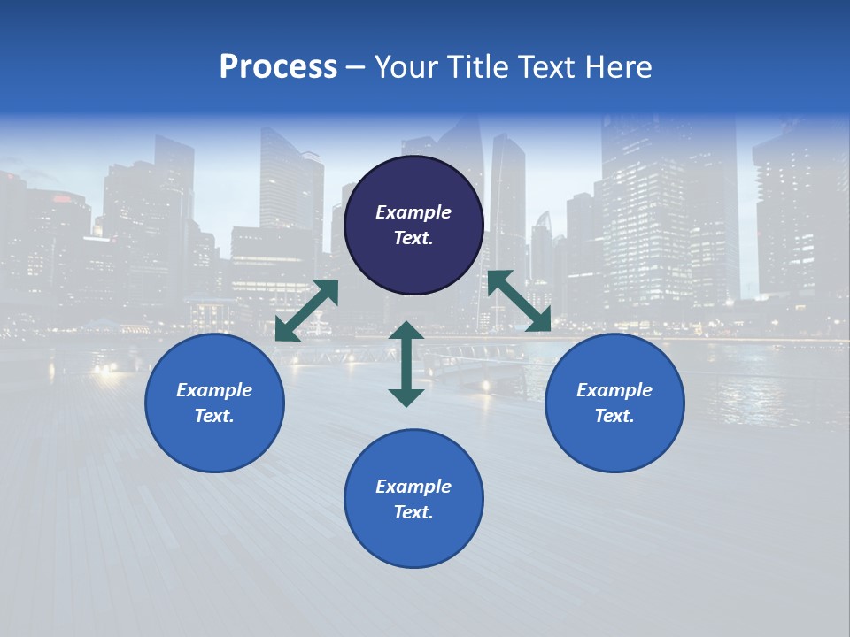Singapore City In Sunset Time PowerPoint Template
