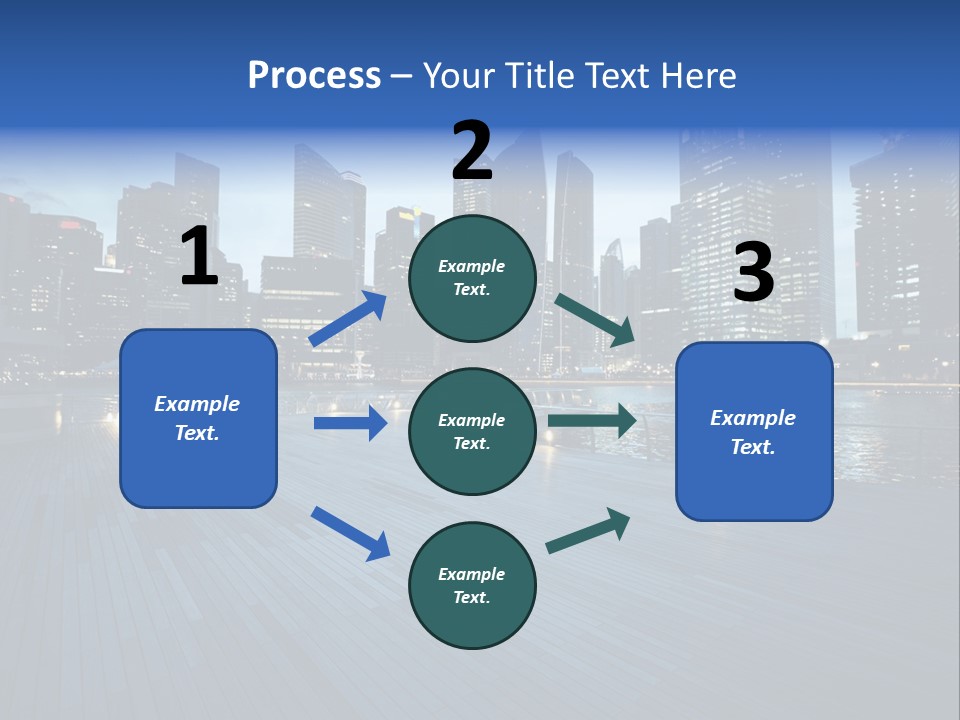 Singapore City In Sunset Time PowerPoint Template
