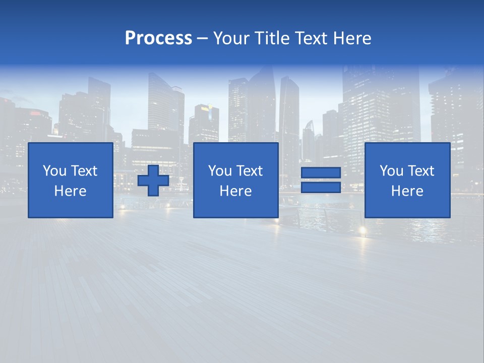 Singapore City In Sunset Time PowerPoint Template