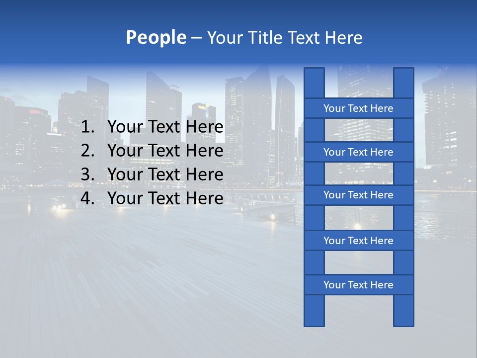 Singapore City In Sunset Time PowerPoint Template