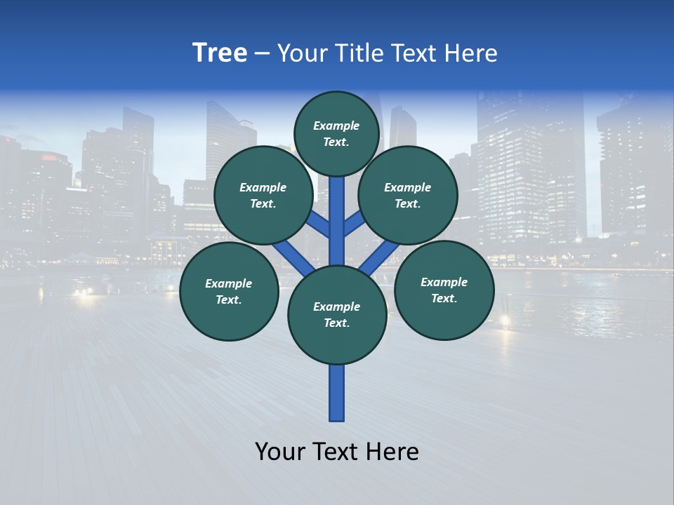 Singapore City In Sunset Time PowerPoint Template