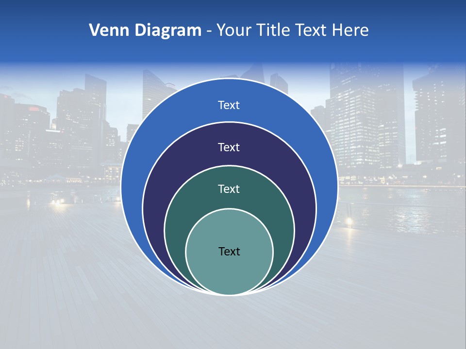 Singapore City In Sunset Time PowerPoint Template