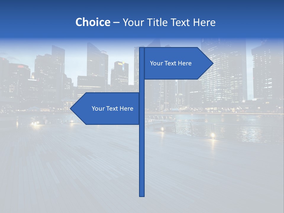 Singapore City In Sunset Time PowerPoint Template
