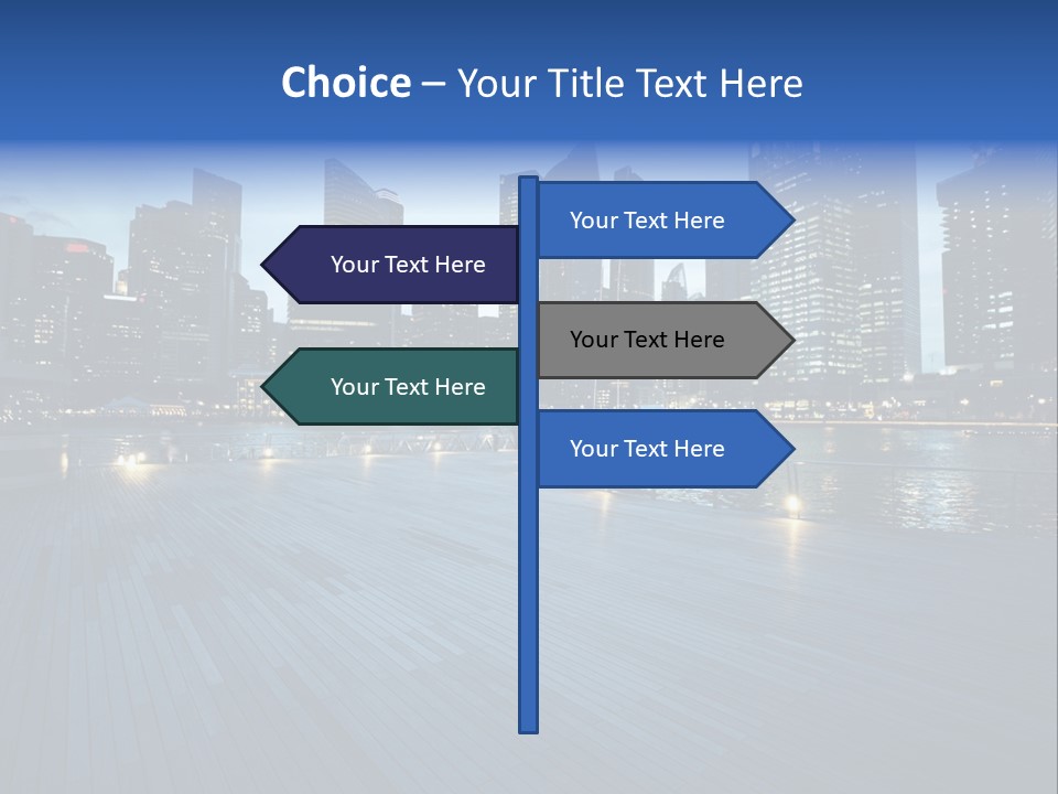Singapore City In Sunset Time PowerPoint Template