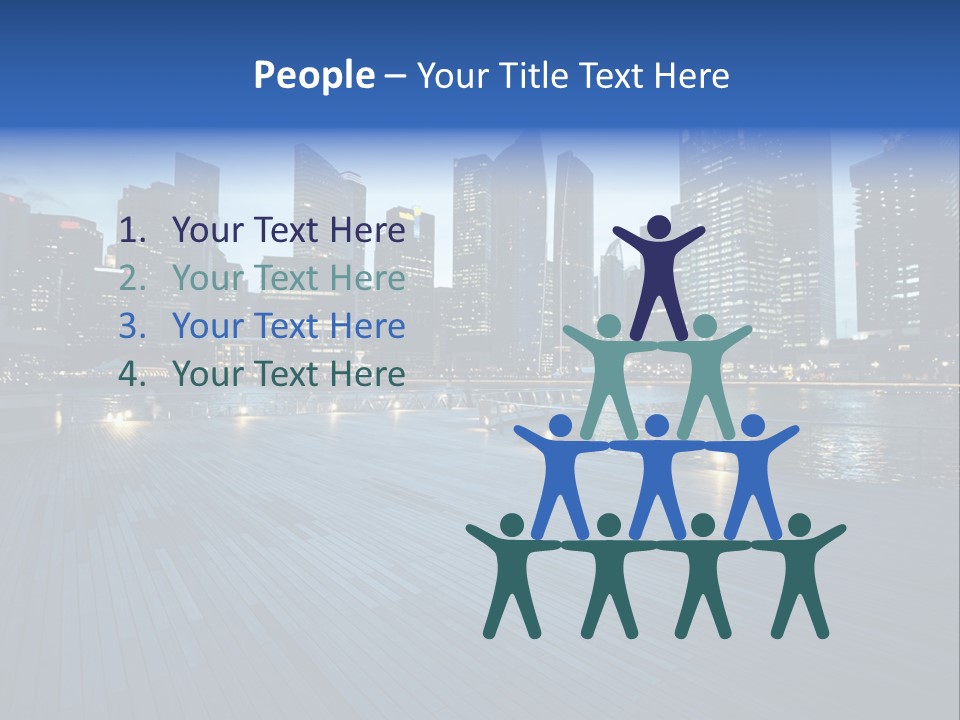 Singapore City In Sunset Time PowerPoint Template