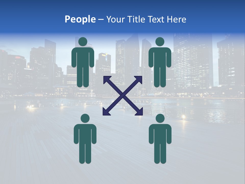 Singapore City In Sunset Time PowerPoint Template