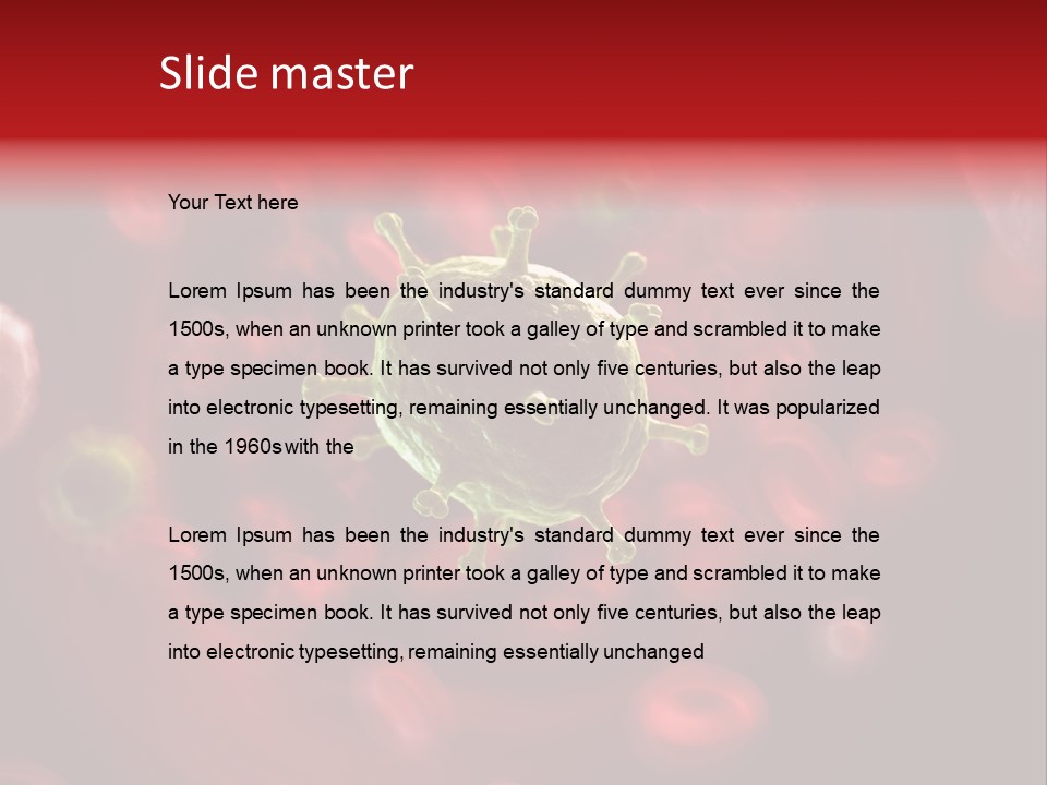 Illustration Of A Virus Infecting The Blood PowerPoint Template