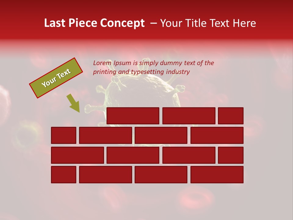 Illustration Of A Virus Infecting The Blood PowerPoint Template