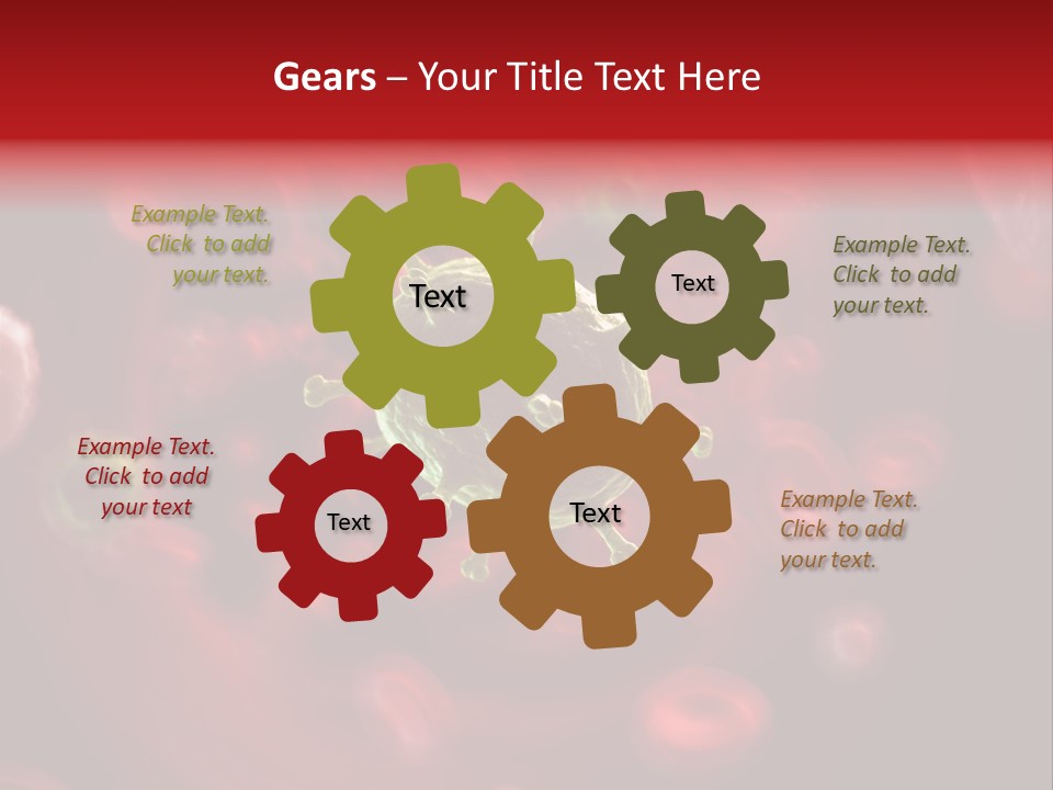 Illustration Of A Virus Infecting The Blood PowerPoint Template