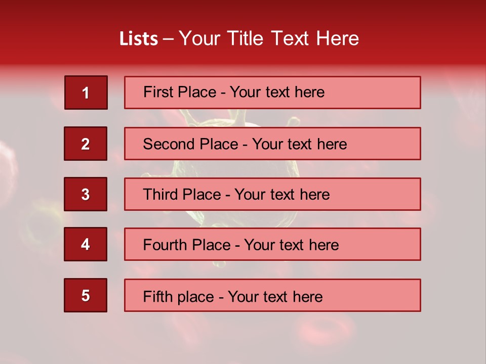 Illustration Of A Virus Infecting The Blood PowerPoint Template