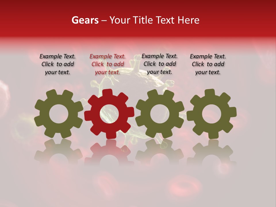 Illustration Of A Virus Infecting The Blood PowerPoint Template