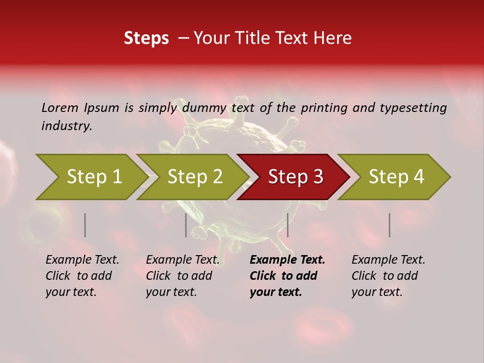 Illustration Of A Virus Infecting The Blood PowerPoint Template