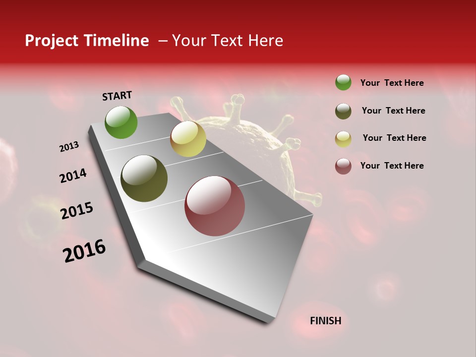 Illustration Of A Virus Infecting The Blood PowerPoint Template