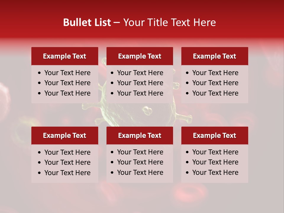 Illustration Of A Virus Infecting The Blood PowerPoint Template