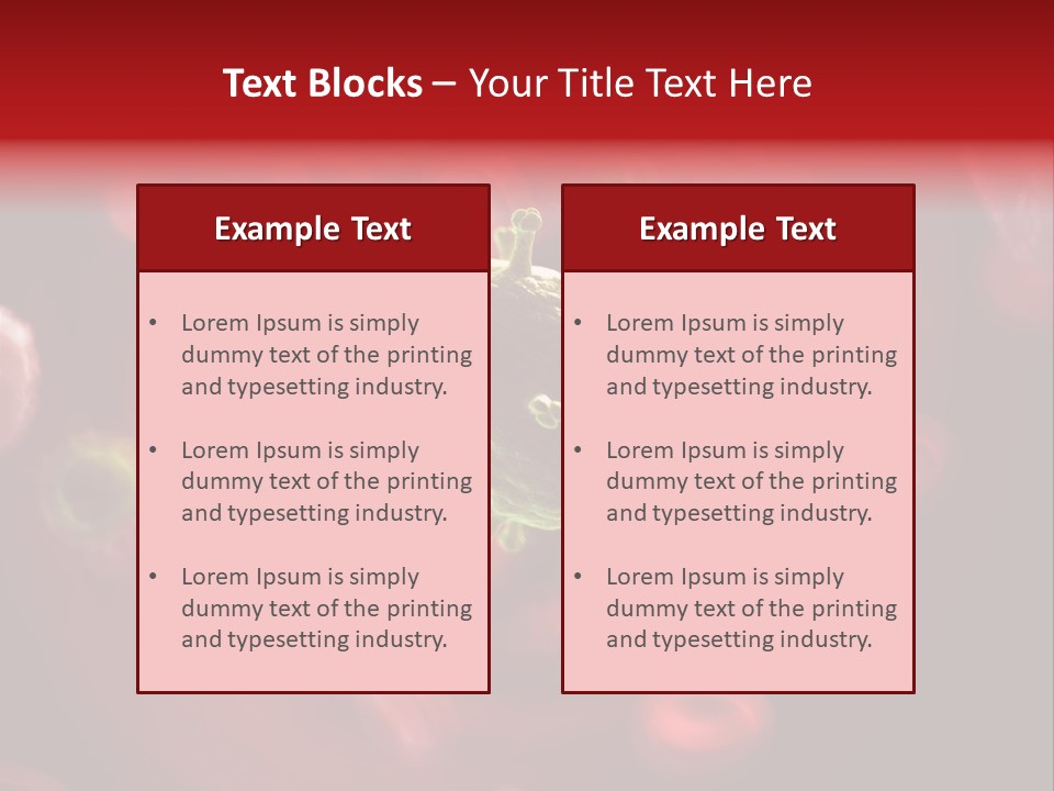 Illustration Of A Virus Infecting The Blood PowerPoint Template