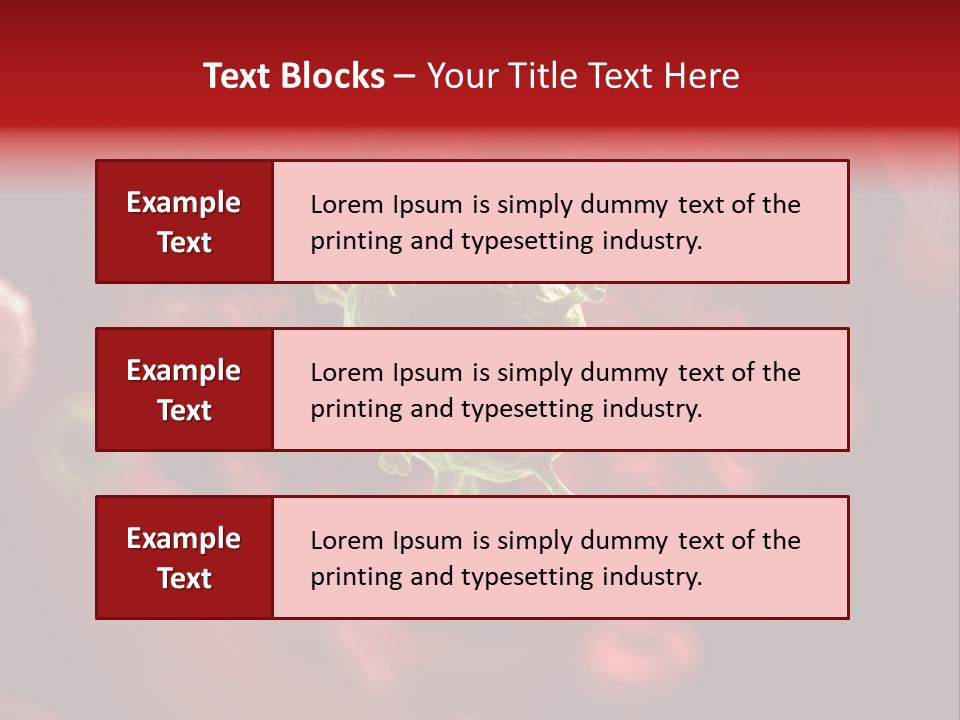 Illustration Of A Virus Infecting The Blood PowerPoint Template
