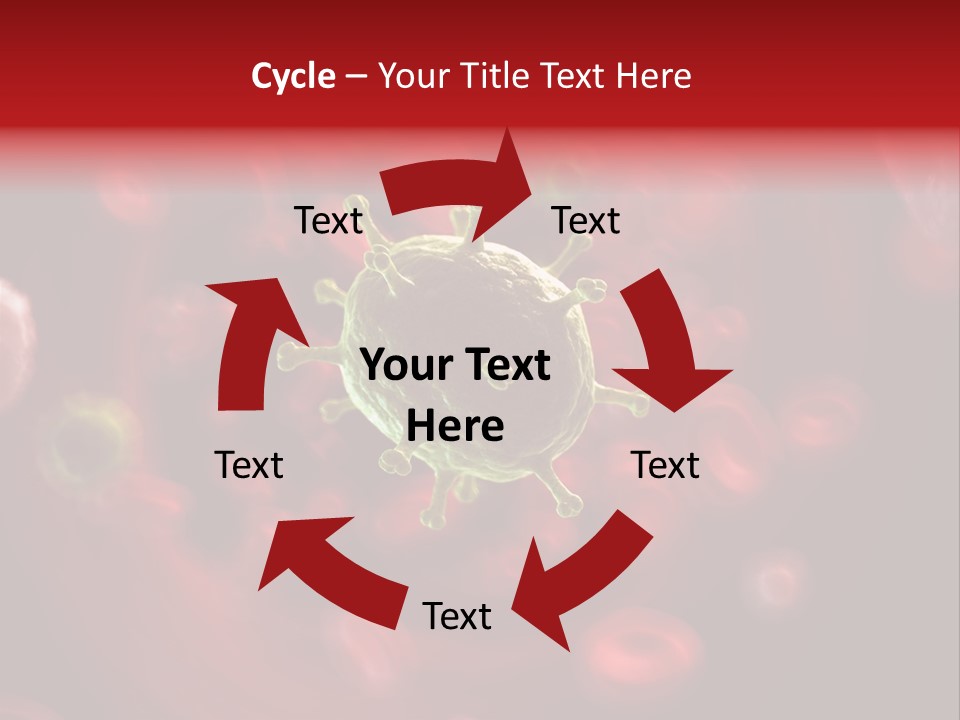 Illustration Of A Virus Infecting The Blood PowerPoint Template