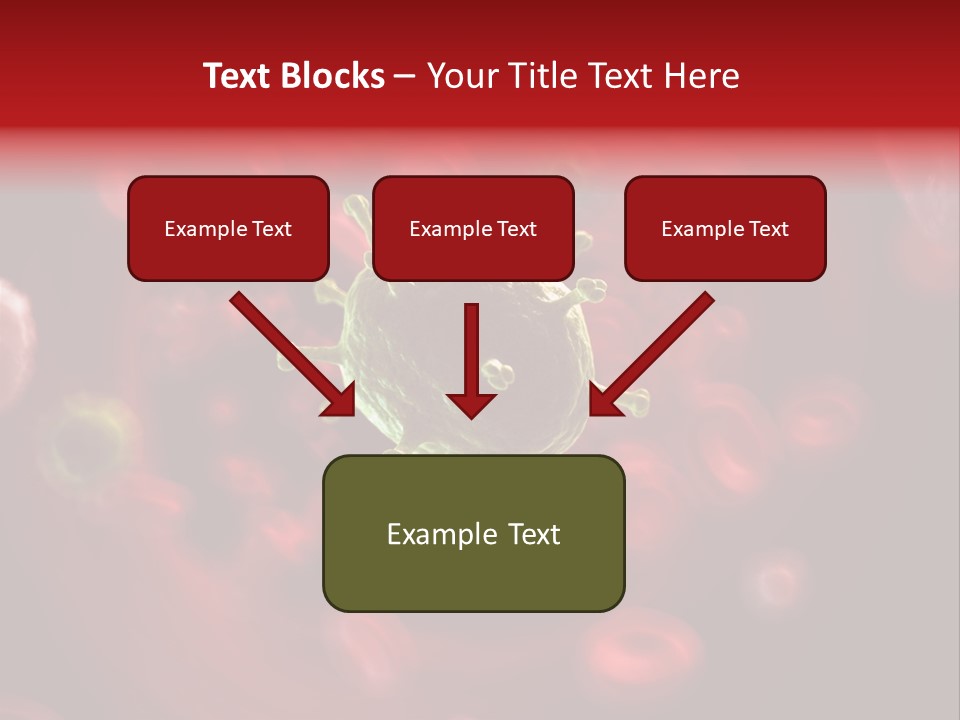 Illustration Of A Virus Infecting The Blood PowerPoint Template