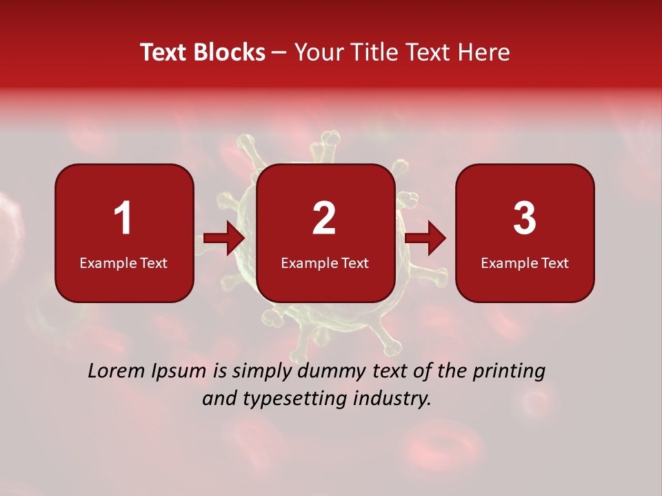 Illustration Of A Virus Infecting The Blood PowerPoint Template