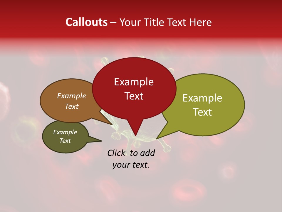 Illustration Of A Virus Infecting The Blood PowerPoint Template