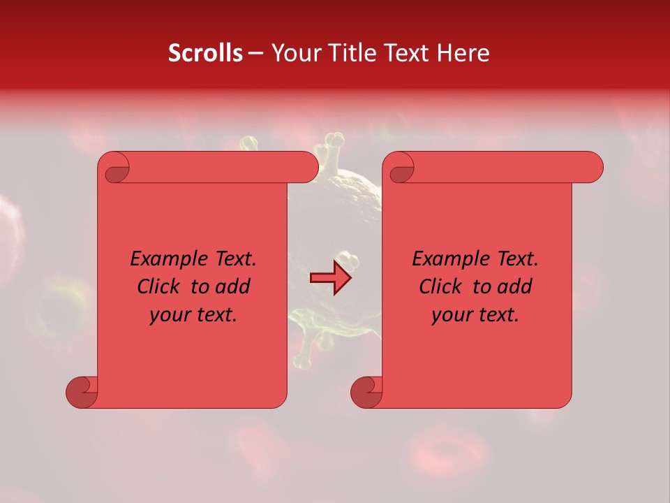 Illustration Of A Virus Infecting The Blood PowerPoint Template