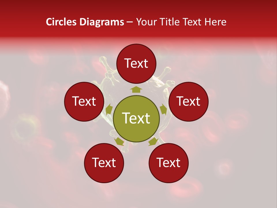 Illustration Of A Virus Infecting The Blood PowerPoint Template