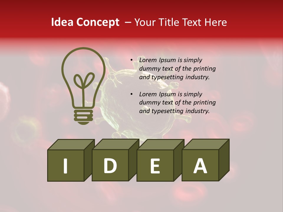 Illustration Of A Virus Infecting The Blood PowerPoint Template