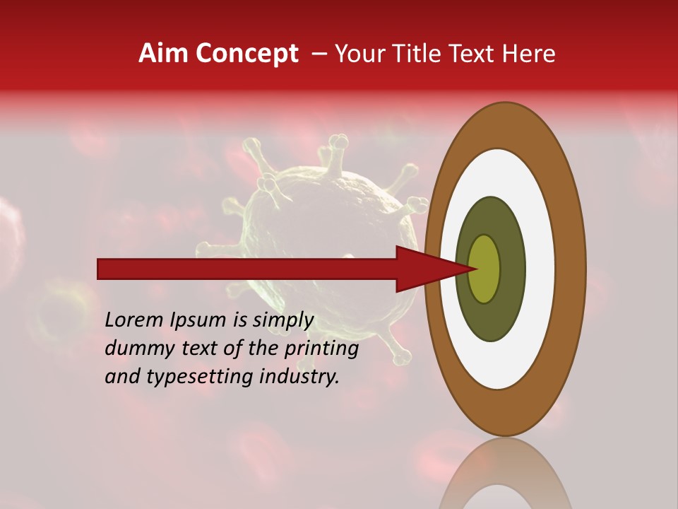 Illustration Of A Virus Infecting The Blood PowerPoint Template