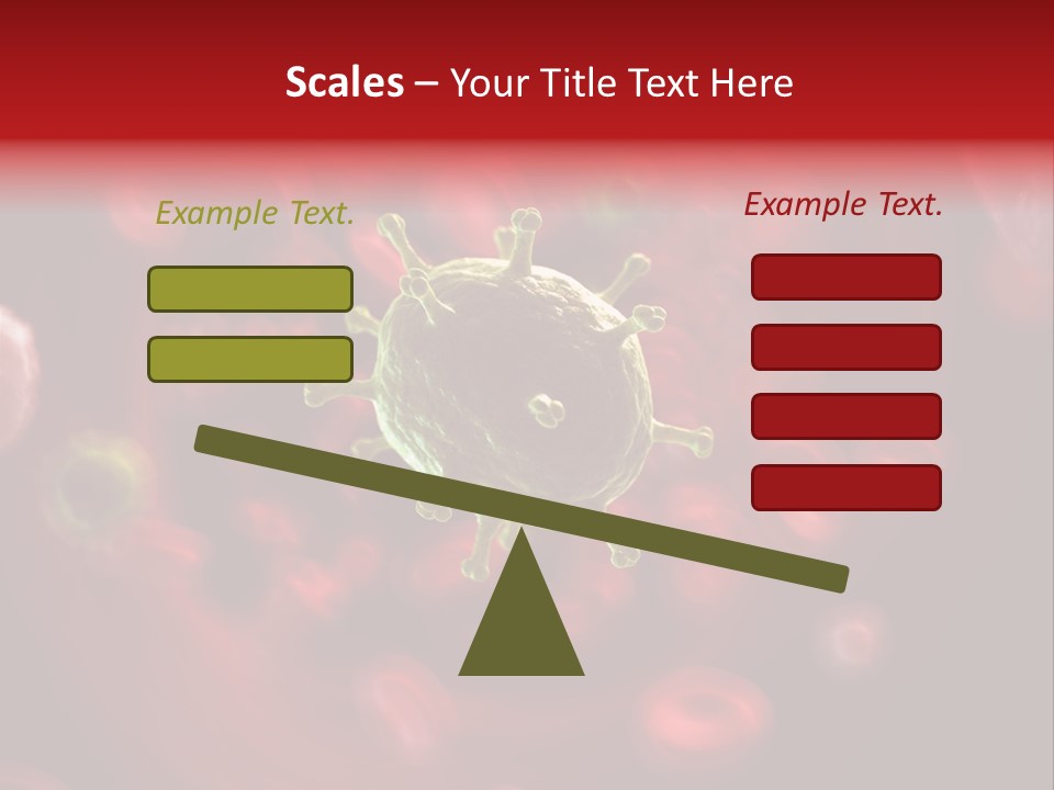Illustration Of A Virus Infecting The Blood PowerPoint Template