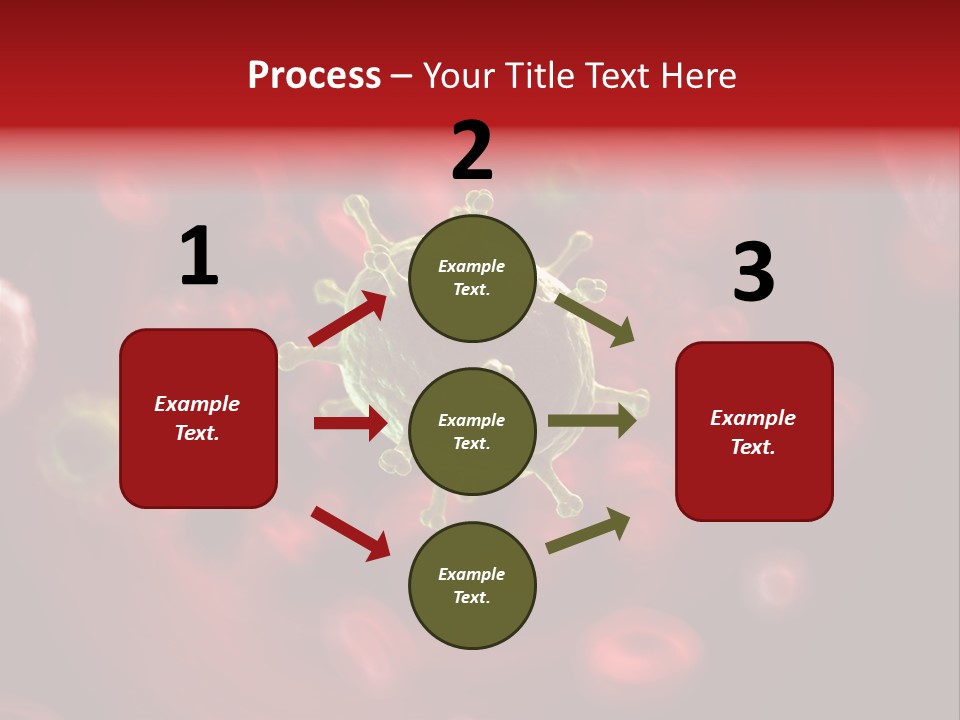 Illustration Of A Virus Infecting The Blood PowerPoint Template
