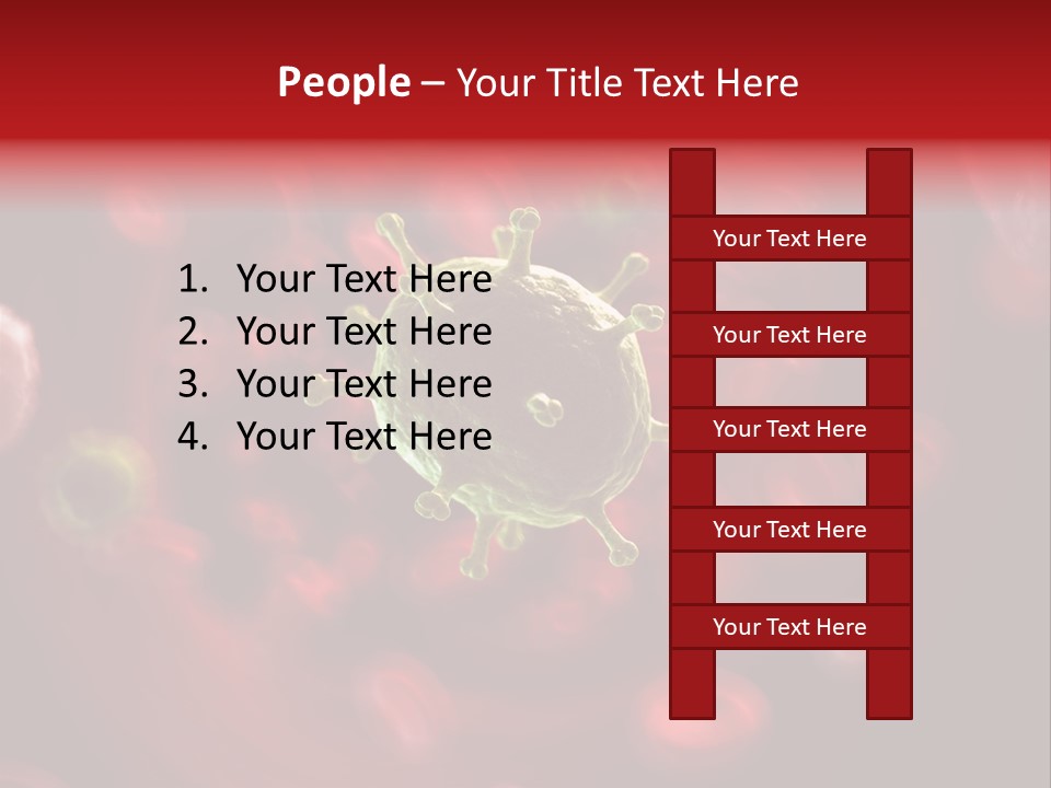 Illustration Of A Virus Infecting The Blood PowerPoint Template