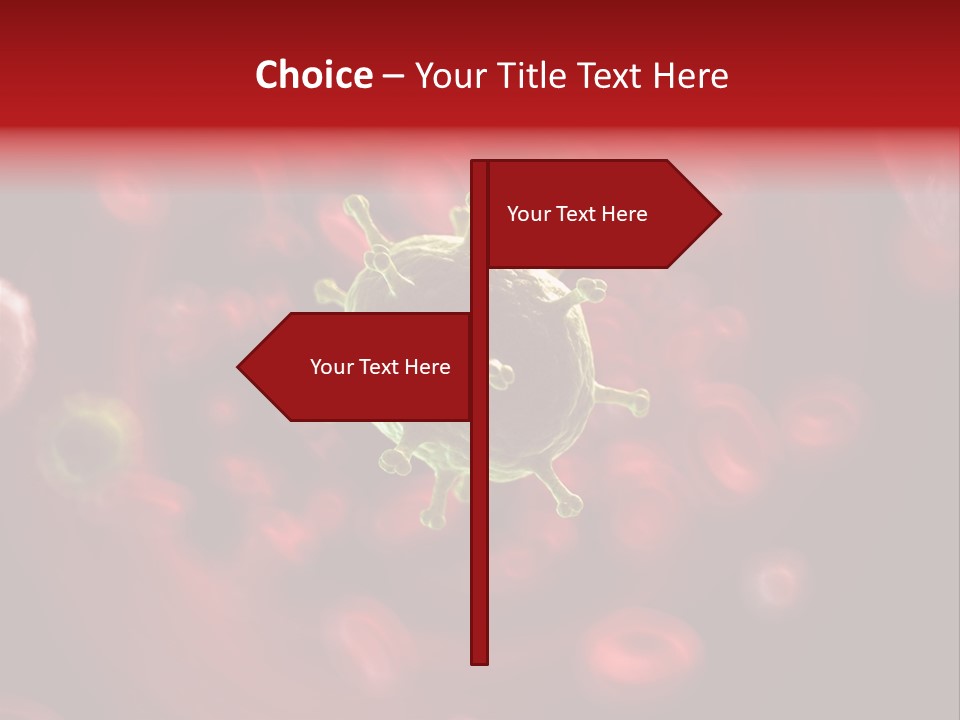 Illustration Of A Virus Infecting The Blood PowerPoint Template